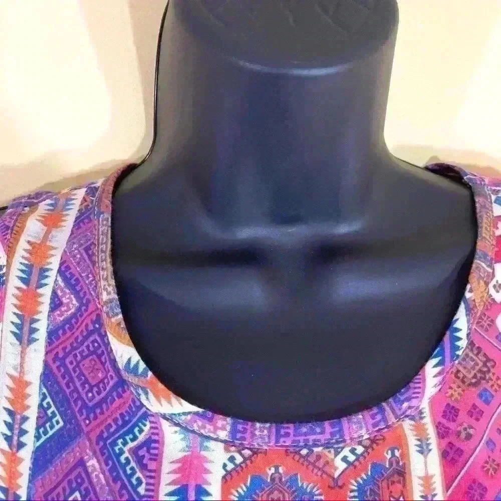 MinkPink Multicolor Aztec Sleeveless Cinch Waist Maxi Dress Size S - Picture 8 of 16